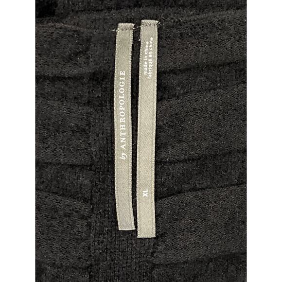 Anthropologie Textured V Neck Midi Dress Black NWT Women’s Size XL - Picture 4 of 13